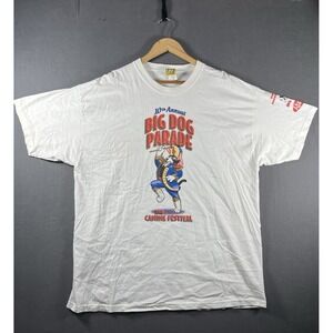 Big Dogs Shirt Mens XL White Big Dog Parade And Canine Festival Y2K
